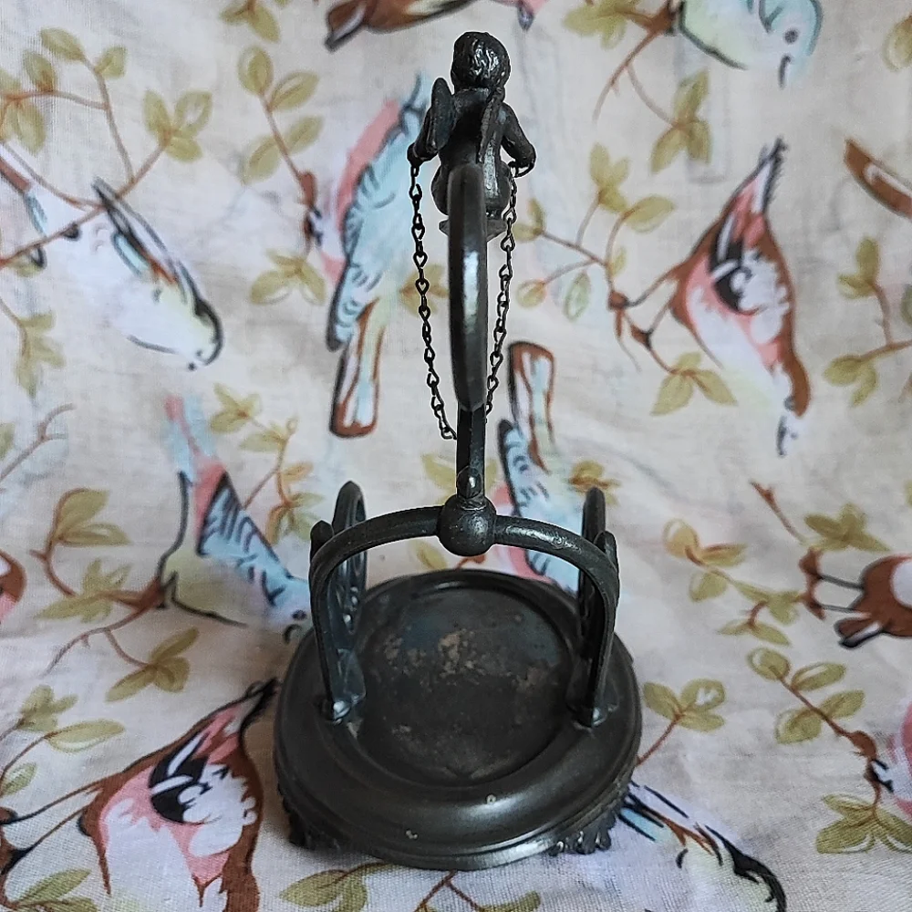 Victorian Cherub Wine Bottle Holder  Vintage Home Decor Vase Conversation Piece